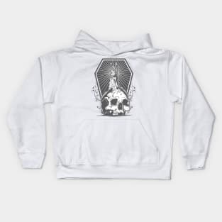 urban tribal skull Kids Hoodie